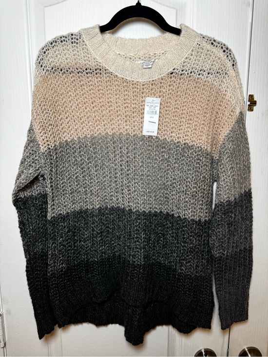 American Eagle Outfitters Sweaters - American Eagle Womens Colorblock Striped Crochet Knit Wool Blend Sweater Small